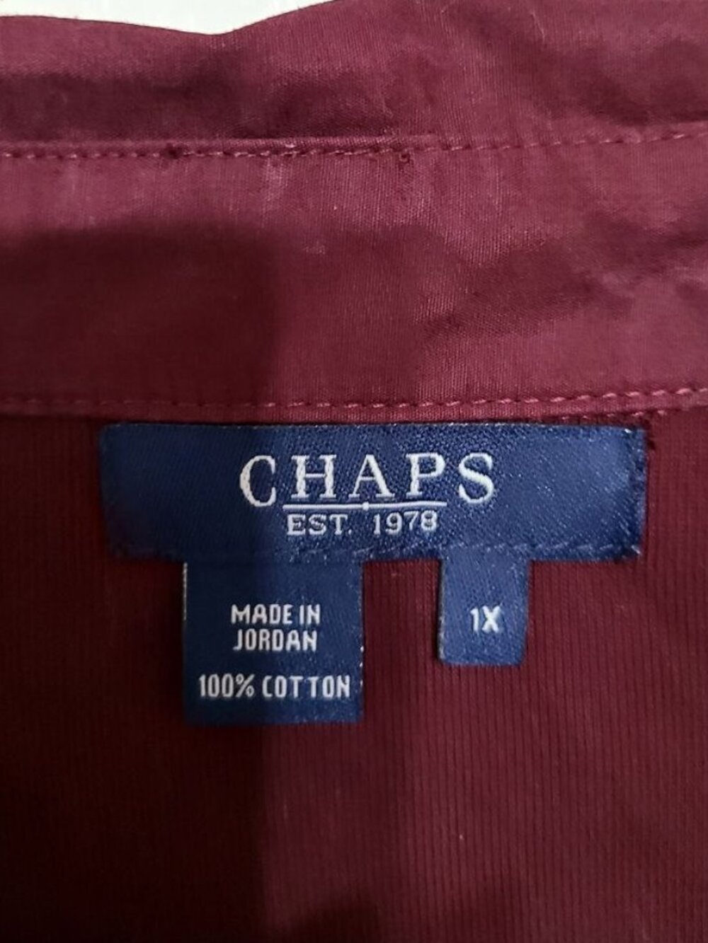 Long‑Sleeve Cotton Polo – 1X - Picture 2 of 3